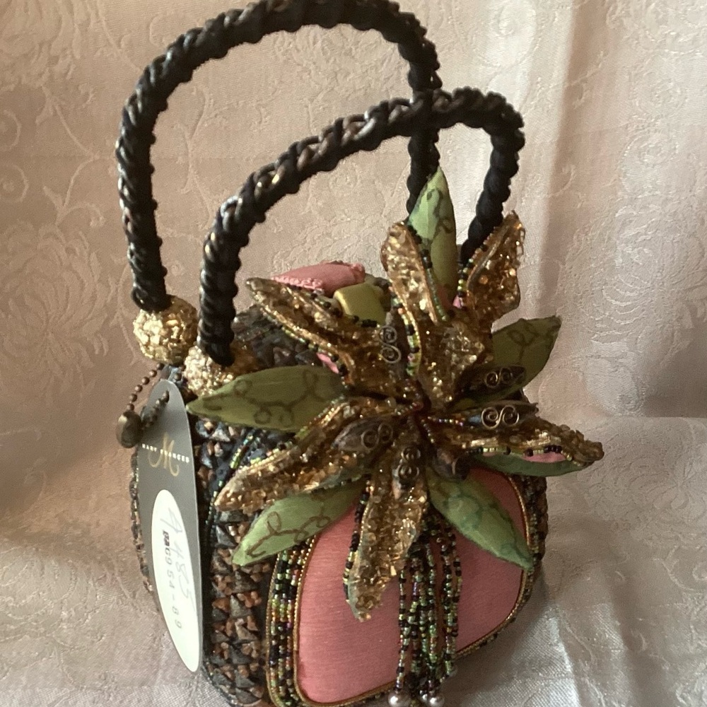 Mary Frances Pineapple Pink Green Handbag NEW NWT New with Tag